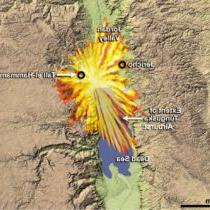 Map of area w airburst